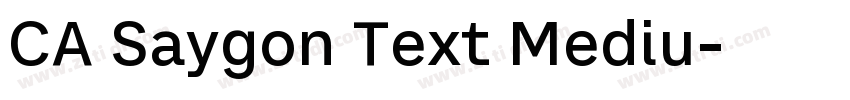 CA Saygon Text Mediu字体转换